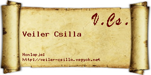 Veiler Csilla névjegykártya